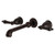 Kingston Brass KS7025AL English Country Wall Mount Roman Tub Faucet, Oil Rubbed Bronze