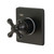 Kingston Brass KS3040AX 3-Way Diverter Valve with Trim Kit, Matte Black