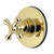 Kingston Brass KS3032AX 3-Way Diverter Valve with Trim Kit, Polished Brass