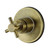 Kingston Brass KS3033DX Concord 3-Way Diverter Valve with Trim Kit, Antique Brass