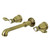 Kingston Brass KS7023TAL Tudor 2-Handle Wall Mount Roman Tub Faucet, Antique Brass