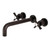 Kingston Brass KS8025ZX Millennium Two-Handle Wall Mount Tub Faucet, Oil Rubbed Bronze