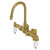 Kingston Brass AE85T7 Aqua Vintage Adjustable Center Wall Mount Tub Faucet, Brushed Brass