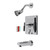 Kingston Brass KB86510CKL Kaiser Single-Handle Tub and Shower Faucet, Polished Chrome