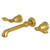 Kingston Brass KS7027AL English Country Wall Mount Roman Tub Faucet, Brushed Brass