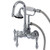 Kingston Brass AE8T1 Aqua Vintage Wall Mount Clawfoot Tub Faucet with Hand Shower, Polished Chrome