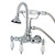 Kingston Brass AE12T1 Aqua Vintage Wall Mount Clawfoot Tub Faucet with Hand Shower, Polished Chrome