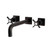 Kingston Brass KS6025BEX Essex Wall Mount Tub Faucet, Oil Rubbed Bronze