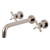Kingston Brass KS8026ZX Millennium Two-Handle Wall Mount Tub Faucet, Polished Nickel