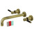 Kingston Brass KS8023DKL Kaiser Two-Handle Wall Mount Tub Faucet, Antique Brass