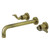 Kingston Brass KS8023DFL NuWave Two-Handle Wall Mount Tub Faucet, Antique Brass