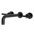 Kingston Brass KS8020CML Manhattan Two-Handle Wall Mount Tub Faucet, Matte Black