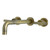 Kingston Brass KS8023CML Manhattan Two-Handle Wall Mount Tub Faucet, Antique Brass