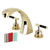 Kingston Brass KS4362CKL Kaiser Two-Handle Roman Tub Faucet, Polished Brass