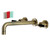 Kingston Brass KS8023CKL Kaiser 2-Handle Wall-Mount Roman Tub Faucet, Antique Brass