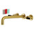 Kingston Brass KS8027CKL Kaiser 2-Handle Wall-Mount Roman Tub Faucet, Brushed Brass