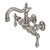 Kingston Brass CA1001T8 Heritage 3-3/8" Tub Wall Mount Clawfoot Tub Faucet, Brushed Nickel