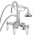 Kingston Brass AE16T1 Aqua Vintage Clawfoot Tub Faucet with Hand Shower, Polished Chrome