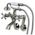 Kingston Brass KS269SN Kingston Tub Wall Mount Clawfoot Tub Faucet with Hand Shower, Brushed Nickel