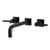 Kingston Brass KS6020DL Concord Wall Mount Tub Faucet, Matte Black