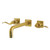 Kingston Brass KS6027DFL NuWave Wall Mount Tub Faucet, Brushed Brass