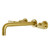 Kingston Brass KS8027KL Whitaker Two-Handle Wall Mount Tub Faucet, Brushed Brass