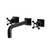 Kingston Brass KS6020BX Metropolitan Wall Mount Tub Faucet, Matte Black