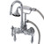 Kingston Brass Aqua Vintage AE8T1BAL Heirloom Wall Mount Clawfoot Tub Faucet with Hand Shower, Polished Chrome
