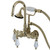 Kingston Brass AE9T2 Aqua Vintage Wall Mount Clawfoot Tub Faucet with Hand Shower, Polished Brass