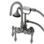 Kingston Brass AE7T8 Aqua Vintage Wall Mount Clawfoot Tub Faucet with Hand Shower, Brushed Nickel