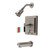 Kingston Brass KB86580CKL Kaiser Single-Handle Tub and Shower Faucet, Brushed Nickel