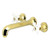 Kingston Brass KS4022PX Metropolitan 2-Handle Wall Mount Tub Faucet, Polished Brass