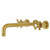 Kingston Brass KS8027BX Metropolitan Two-Handle Wall Mount Tub Faucet, Brushed Brass