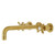 Kingston Brass KS8027BEX Essex Two-Handle Wall Mount Tub Faucet, Brushed Brass