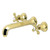 Kingston Brass KS4022AX Metropolitan 2-Handle Wall Mount Tub Faucet, Polished Brass