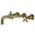Kingston Brass KS8023NX Hamilton Two-Handle Wall Mount Tub Faucet, Antique Brass