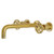 Kingston Brass KS8027RX Belknap Two-Handle Wall Mount Tub Faucet, Brushed Brass