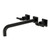 Kingston Brass KS6050ML Milano Wall Mount Tub Faucet, Matte Black