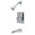 Kingston Brass KB86514HL Metropolitan Tub & Shower Faucet With Diverter, Polished Chrome