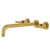 Kingston Brass KS8057ML Milano Wall Mount Tub Faucet, Brushed Brass