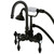 Kingston Brass Aqua Vintage AE7T5TAL Tudor Wall Mount Clawfoot Tub Faucet with Hand Shower, Oil Rubbed Bronze