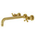 Kingston Brass KS8057BX Metropolitan Wall Mount Tub Faucet, Brushed Brass
