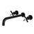 Kingston Brass KS8050ZX Millennium Wall Mount Tub Faucet, Matte Black