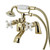 Kingston Brass KS267PXPB Kingston Deck Mount Clawfoot Tub Faucet with Hand Shower, Polished Brass