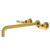 Kingston Brass KS8047KL Whitaker Wall Mount Tub Faucet, Brushed Brass