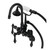 Kingston Brass AE301T0 Aqua Vintage Wall Mount Clawfoot Tub Faucets, Matte Black