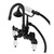 Kingston Brass AE303T0 Aqua Vintage Wall Mount Clawfoot Tub Faucets, Matte Black