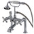 Kingston Brass AE110T1 Auqa Vintage Deck Mount Clawfoot Tub Faucet with Hand Shower, Polished Chrome