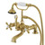 Kingston Brass Aqua Vintage AE209T7 Vintage 7-Inch Tub Faucet with Hand Shower, Brushed Brass