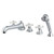 Kingston Brass  KS43015PX Roman Tub Faucet with Hand Shower, Polished Chrome